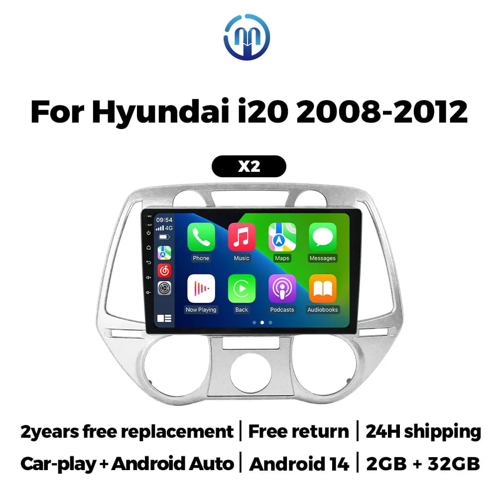 MEKEDE 24H spedizione 9 pollici Per Hyundai i20 2008-2012 car-play wireless auto Car audio stereo Multimediale BT Navigazione GPS per auto DSP