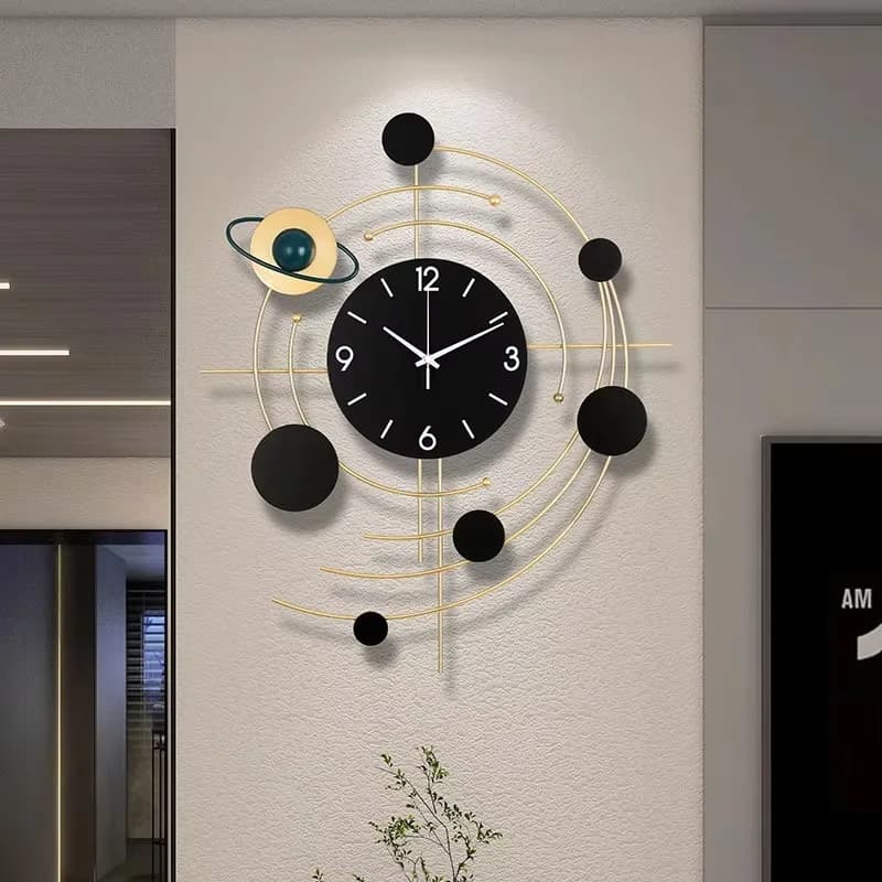 Orologio da Parete per Decorazione Casa, Grande e Unico, per Soggiorno, Gaming, Yoga, Bagno, con Meccanismo, Arredamento Casa