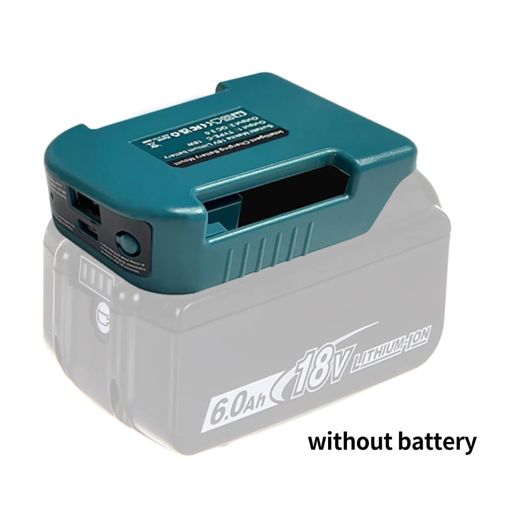 1 Piece USB and Type-C Battery Support for Makita 18V, Compatible with Makita BL1840 BL1850 BL1860, Quick Charging Charger Adapter