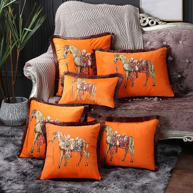 Cavallo 45x45cm 30 x5 0cm fodera per cuscino cuscino-palazzo modello cavallo francese stile Senior divano cuscino lombare