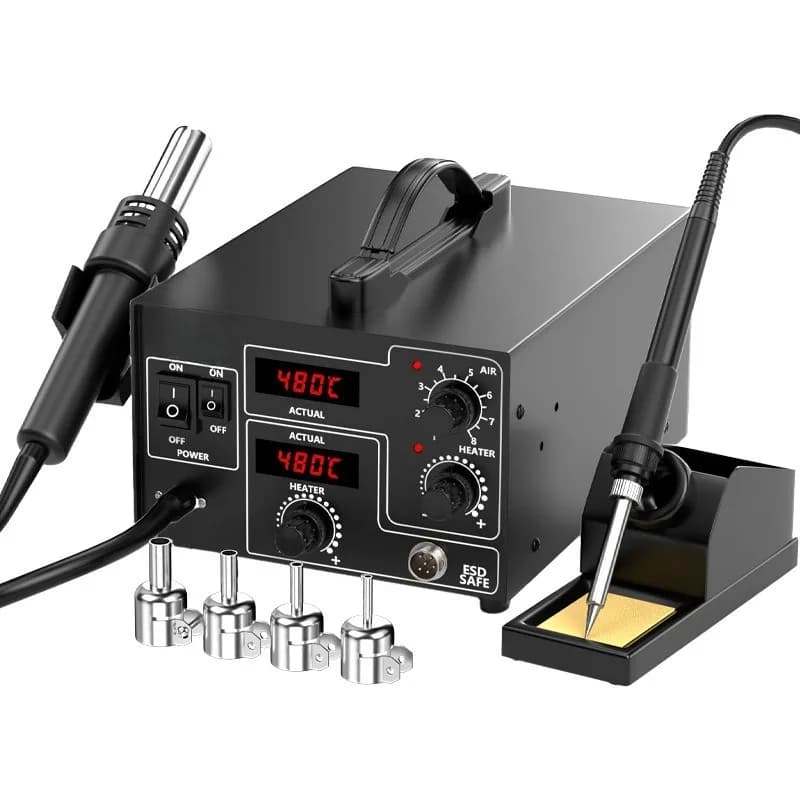 For Electrical Soldering Iron Heat Gun Maintenance 2-in-1 Air Constant Temperature Digital Display High Power