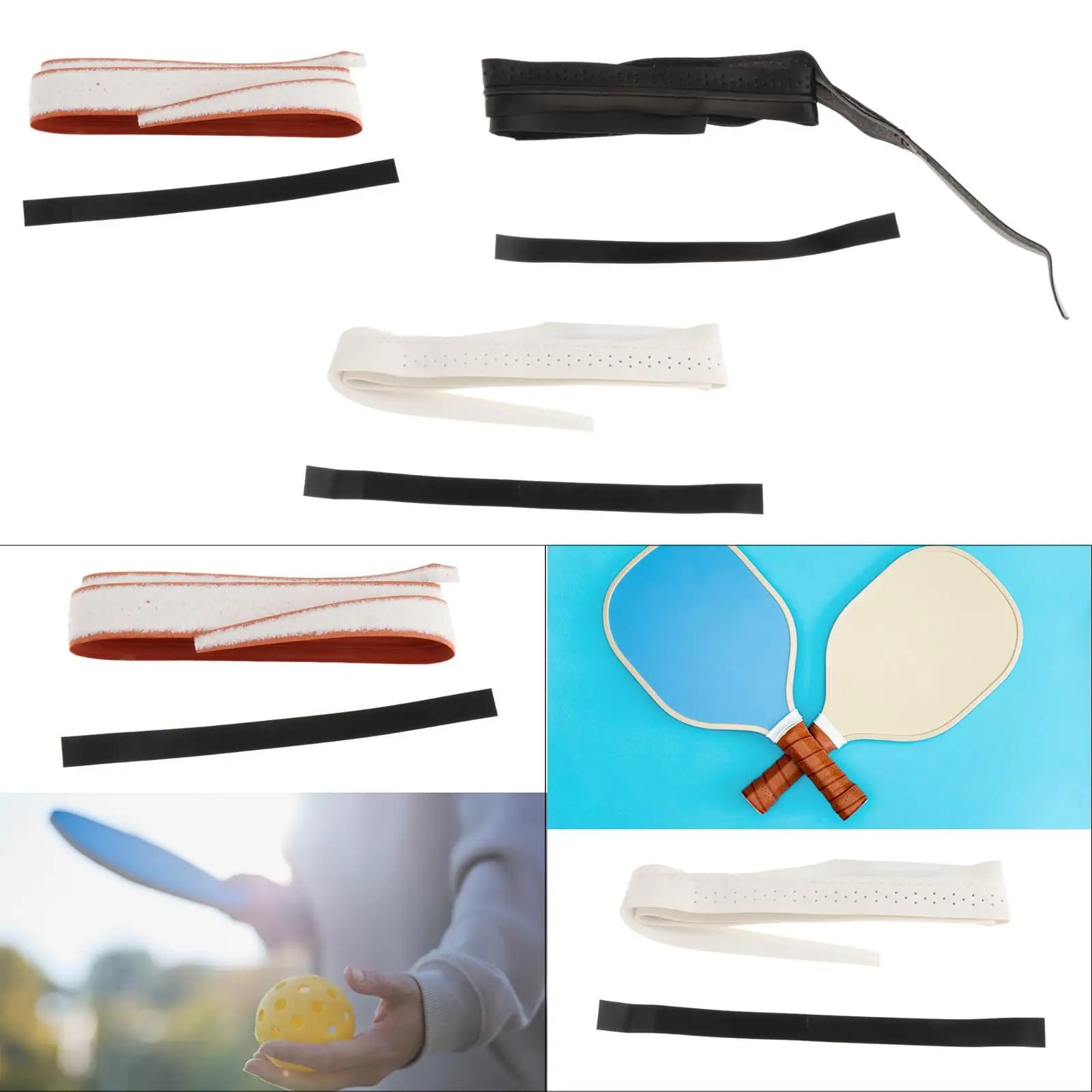 Nastro Overgrip in Pelle PU per Racchette da Pickleball, Antiscivolo e Confortevole, per Accessori da Tennis, Golf e Baseball