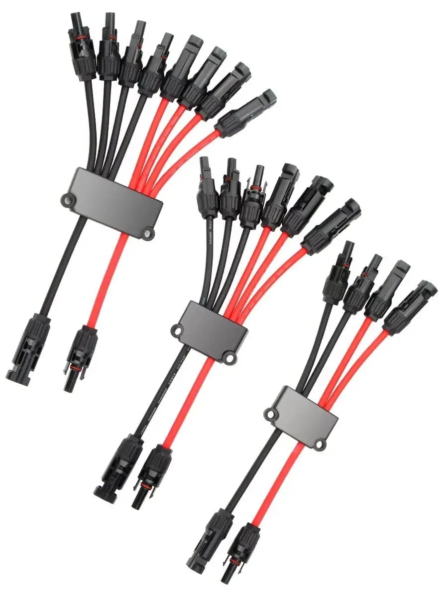 Connettori solari P da 2 a 4/6/8 Y per pannelli solari, connettori senza attrezzi 10awg, divisore per pannelli solari, per barche e camper.