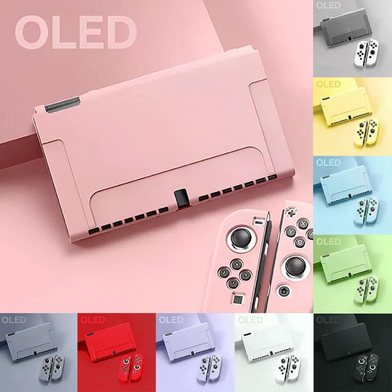 Custodia Protettiva Compatibile con Console Switch OLED e Joy-Con, Inseribile nel Dock