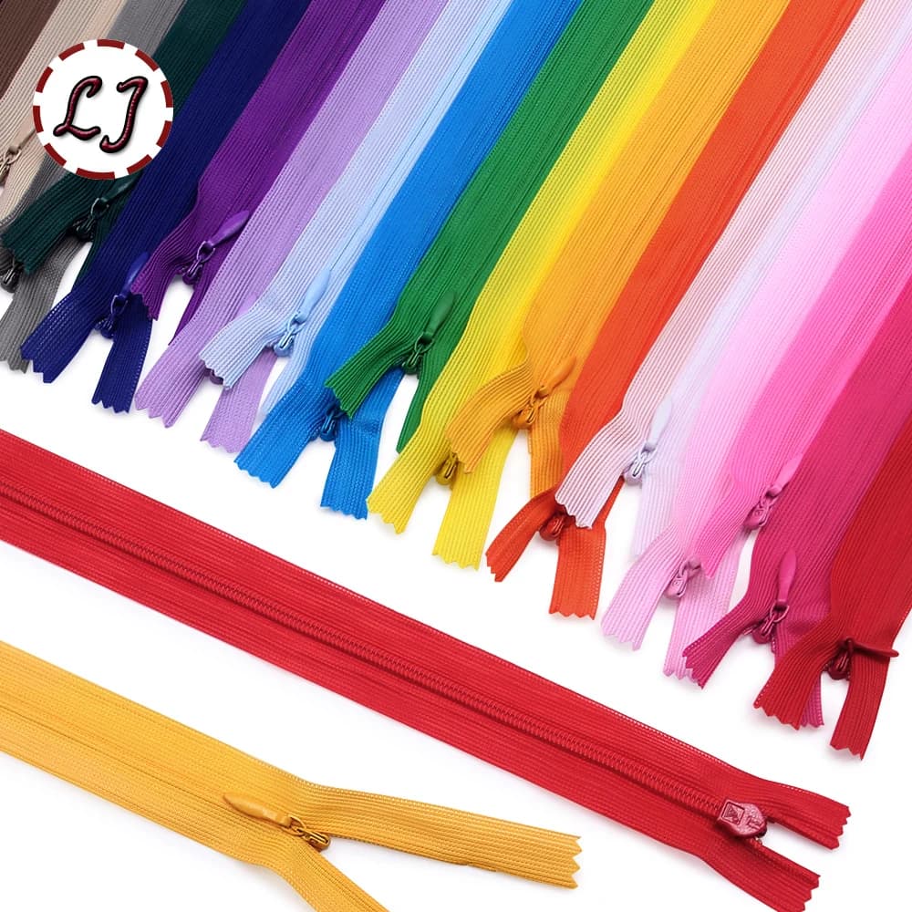 6 pezzi/lotto 3 # Abito cuscino con cerniera invisibile 25 cm/40 cm/60 cm con cerniera posteriore pantaloni catena laterale bordo in pizzo accesso con chiusura con cerniera in nylon
