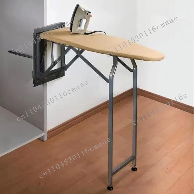 Cloakroom, wardrobe, ironing board in cabinet, hidden ironing iron, furniture, push-pull damping, antique handle