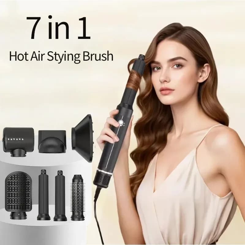 adBest-seller adTinsol Brush Hairdryer 7 in 1 No High Speed Brushes with Diffuser, Ionic Hair Dryer, Hot Air Styling Pet
