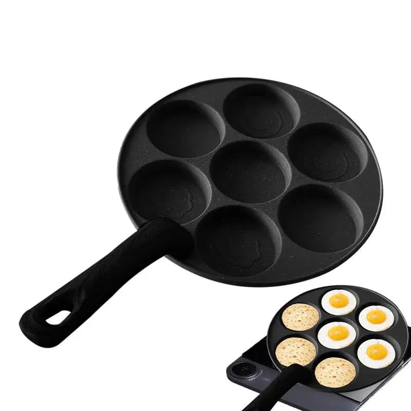 Padella per uova Antiaderente Cottura 7 tazze Fornello Padella antiaderente per pancake Padella per frittata Padella per cucina domestica Ristorante Hotel