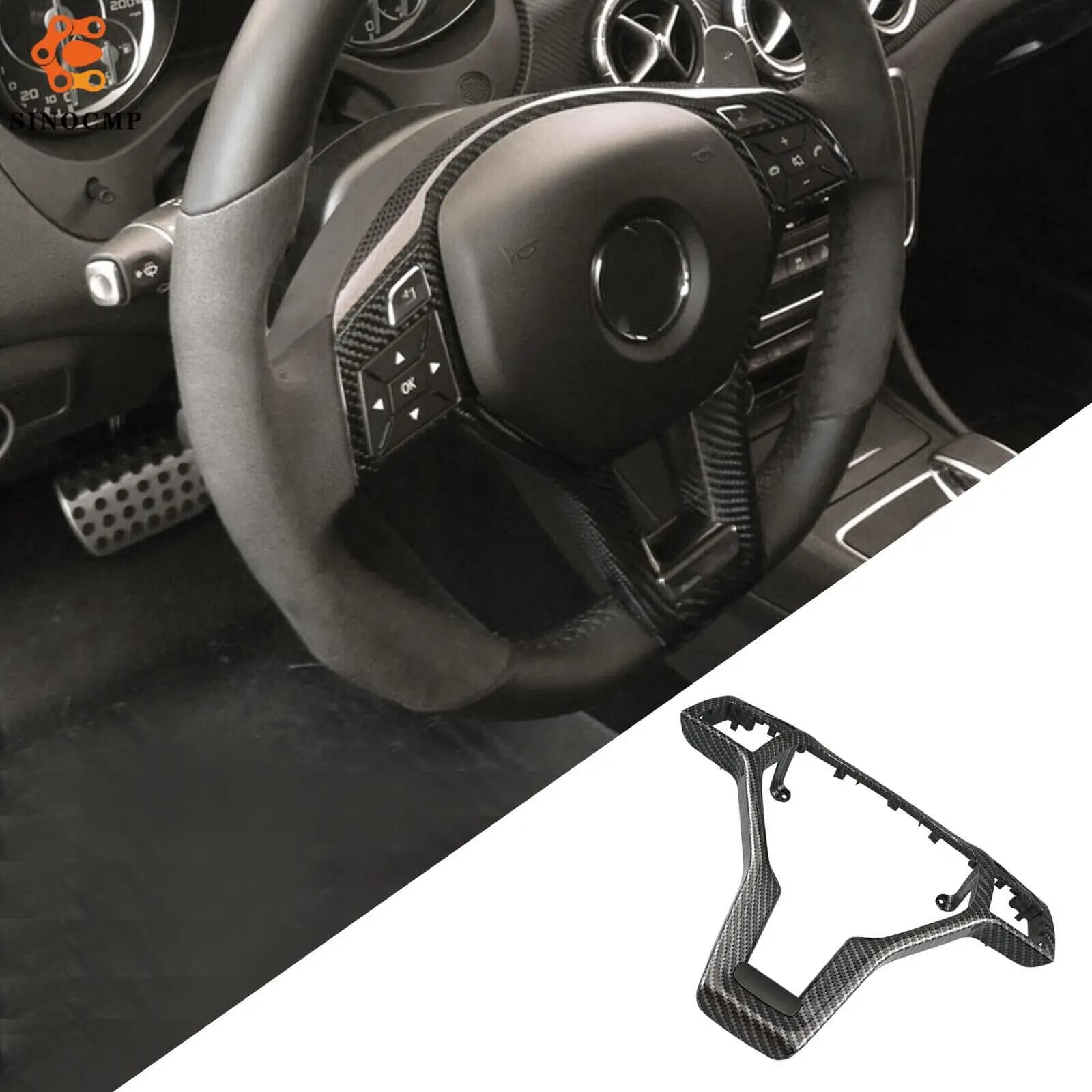 Carbon Fiber Style Cover Cover 09946400139107 For Benz Class C CLASSE E W204 W212 Interior Car Accessories