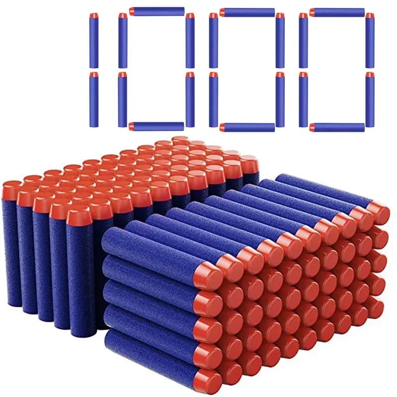ZIVCONCING 1000-50 pz Blu Solido Testa Rotonda Proiettili 7.2 cm per Nerf Serie Blasters Ricarica Freccette Giocattolo Per Bambini Pistola Accessori