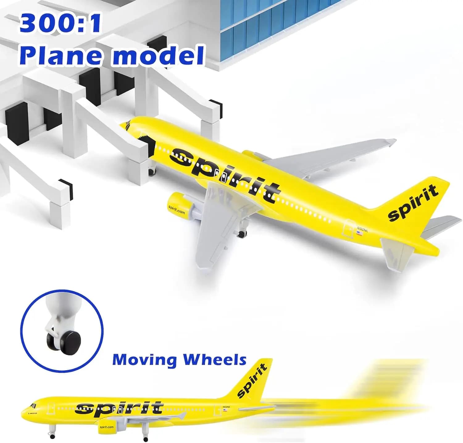 20cm Spirit A320 Airplane Model Toy Kit 1/300 Scale Diecast Metal plane Model with Stand for Collection and Display or Gift