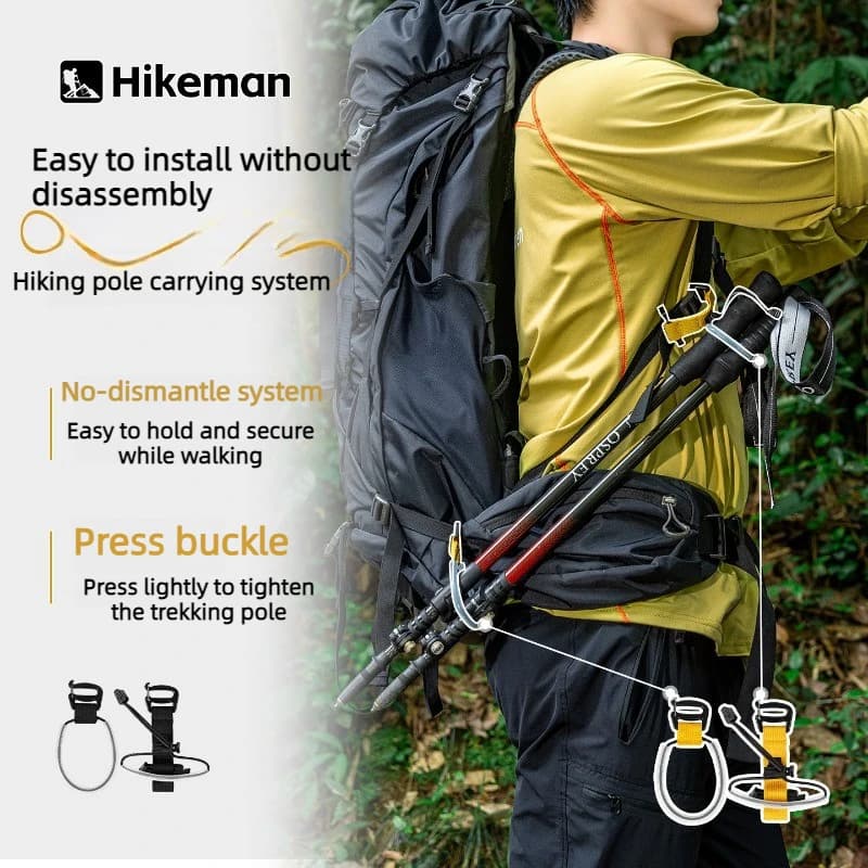 Trekking Pole Fixing Strap No Disassembly Binding Rope Backpack Accessory Fixed Holder For Outdoor Camping Mountaineering Hiking
