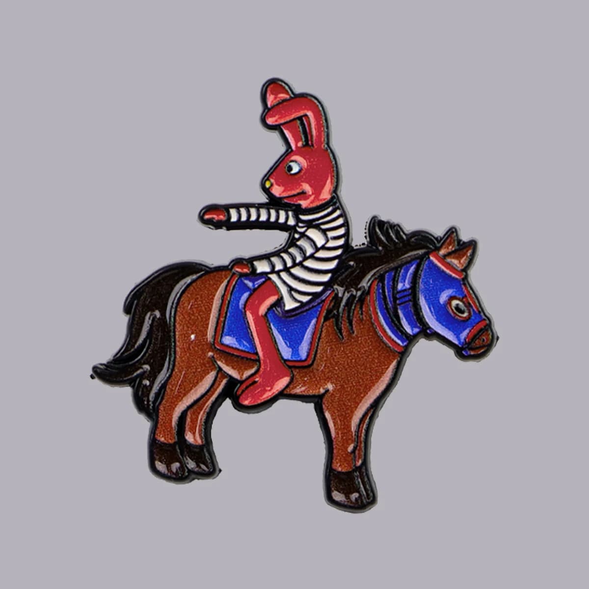 Red Rabbit Enamel Pin Cartoon Horse Women's Brooch Cute Lapel Pins for Backpacks Jeans Brooches Adorn Jewelry Accessories Gifts