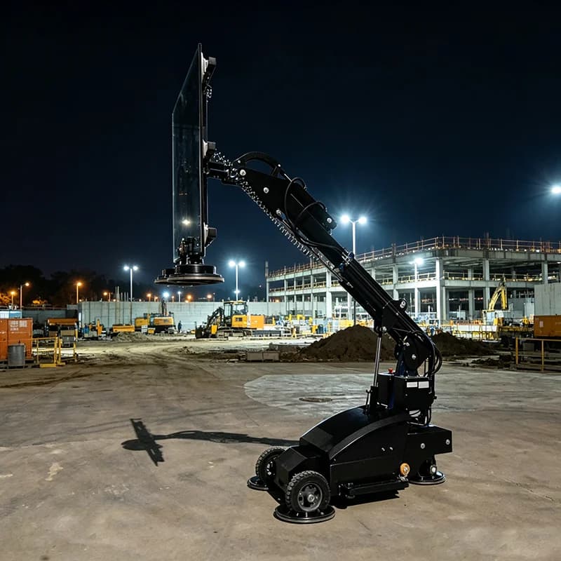 Robot Semovente per l'Installazione di Vetri a Parete con Sistema di Sollevamento a Vuoto