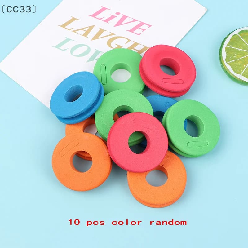 maveraCC33 Vauum 10 PZ 45mm Fishing Lenz Foam Snail Snails Wraping Edge Hook Line Snap Wire Slipper Random Color