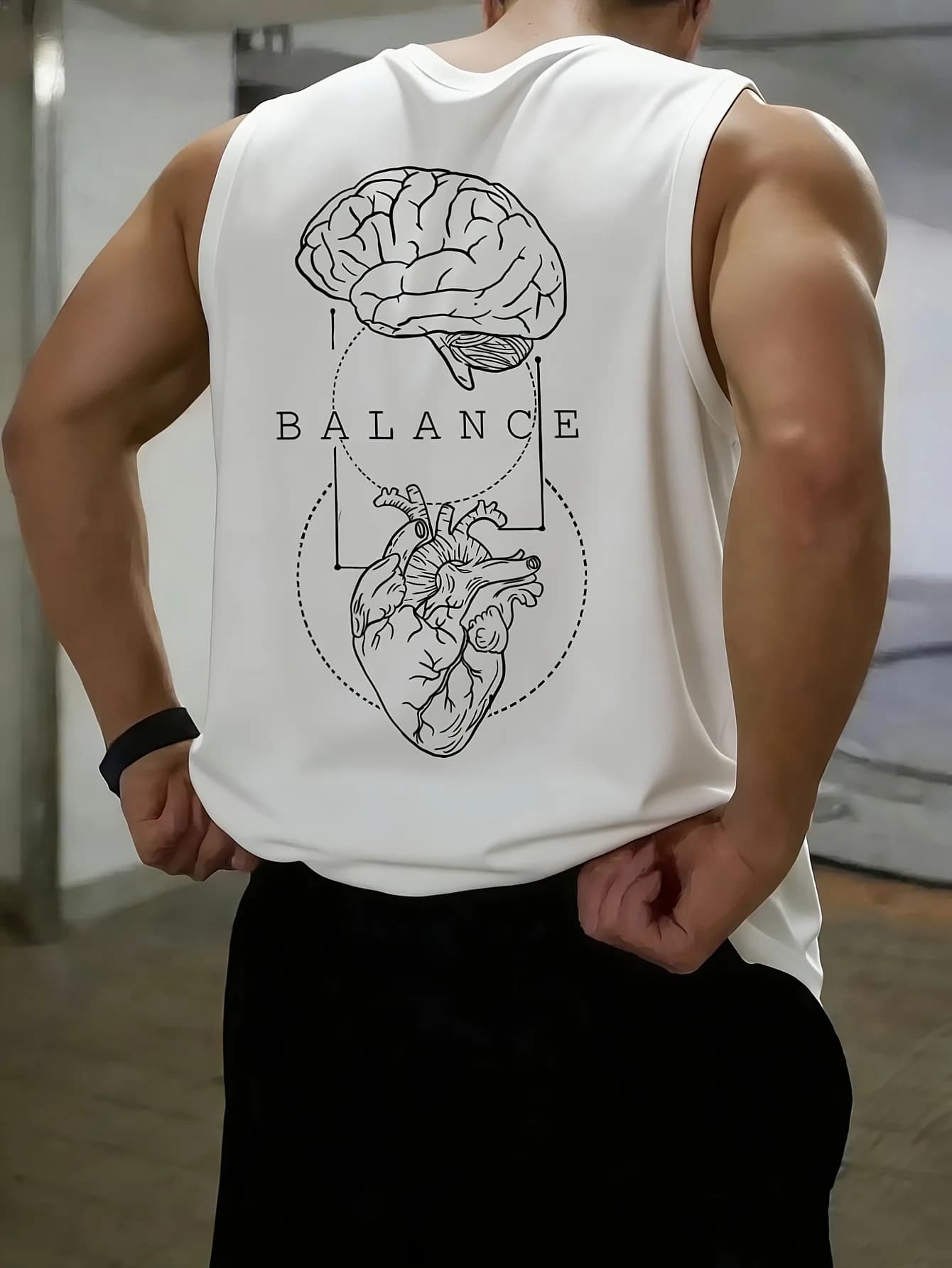 Canotta Sportiva Casual da Uomo Leggera e Traspirante, Senza Maniche, Collo Rotondo, Tessuto Intrecciato con Motivi Stampati in 3D, Top alla Moda