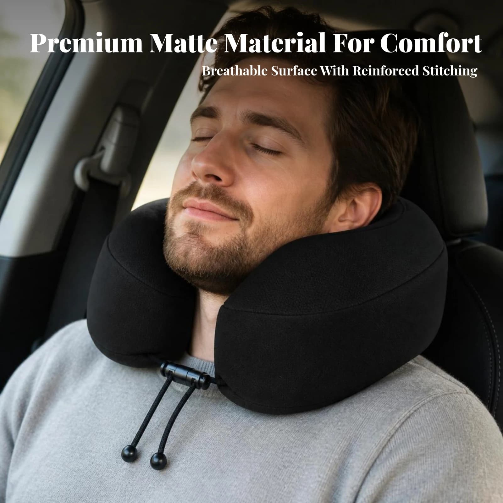 Travel Neck Pillow with Storage Bag Lightweight Memory Foam Travel Pillow Comfortable Soft for Travelers, Car Rides, Office Naps