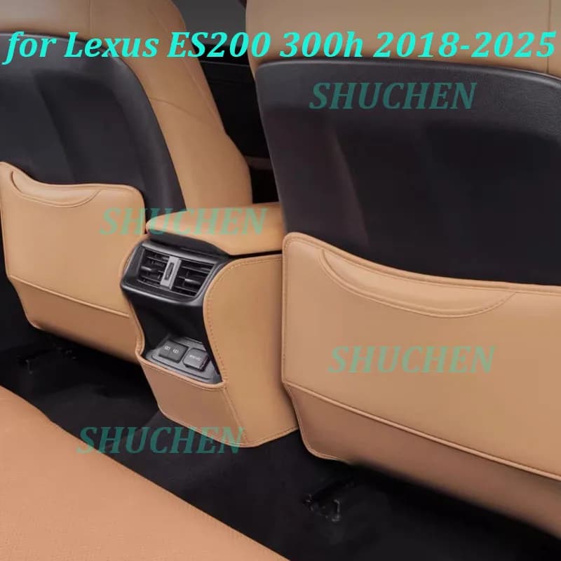 Seggiolino auto Anti-calcio Pad per Lexus ES 200 300H 2018-2025 Sedile posteriore Kick Pelle Copertura protettiva a prova di sporco Accessori interni