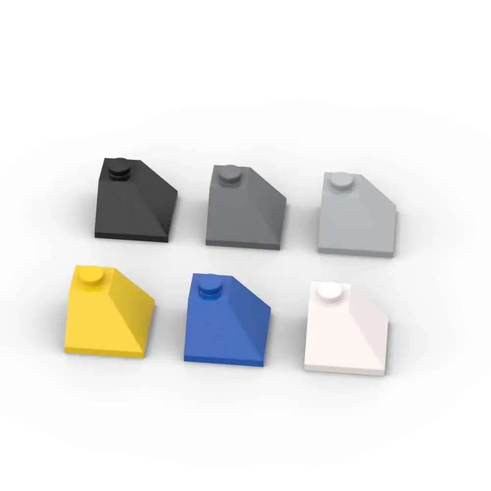MOC 10PCS 3045 2x2 Pendenza 45 2x2 Angolo Convesso Building Blocks Kit Mattoni Particelle Giocattoli Educativi Per Bambini Di Compleanno Regali Del Capretto