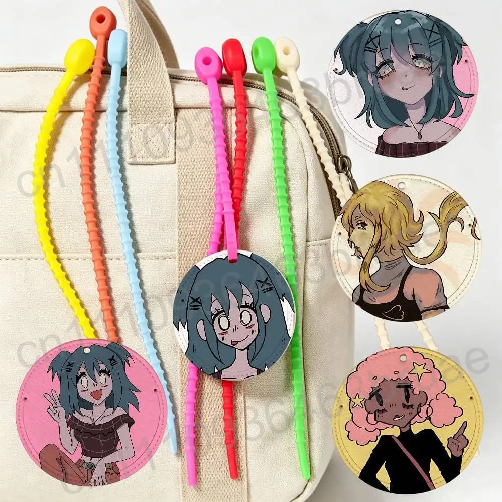 Etichetta Antifurto per Bagagli Maisie Jay CP Lacey Games 10cm, Ciondolo per Zaino, Targhetta Rotonda da Viaggio, Portatile con Nome e Indirizzo