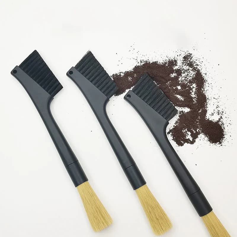 Spazzola per caffè Macchina per caffè espresso Smerigliatrice Spazzola per pulizia Spazzola a doppia estremità Manico in PP Accessori per macchine da caffè domestiche Strumenti per baristi