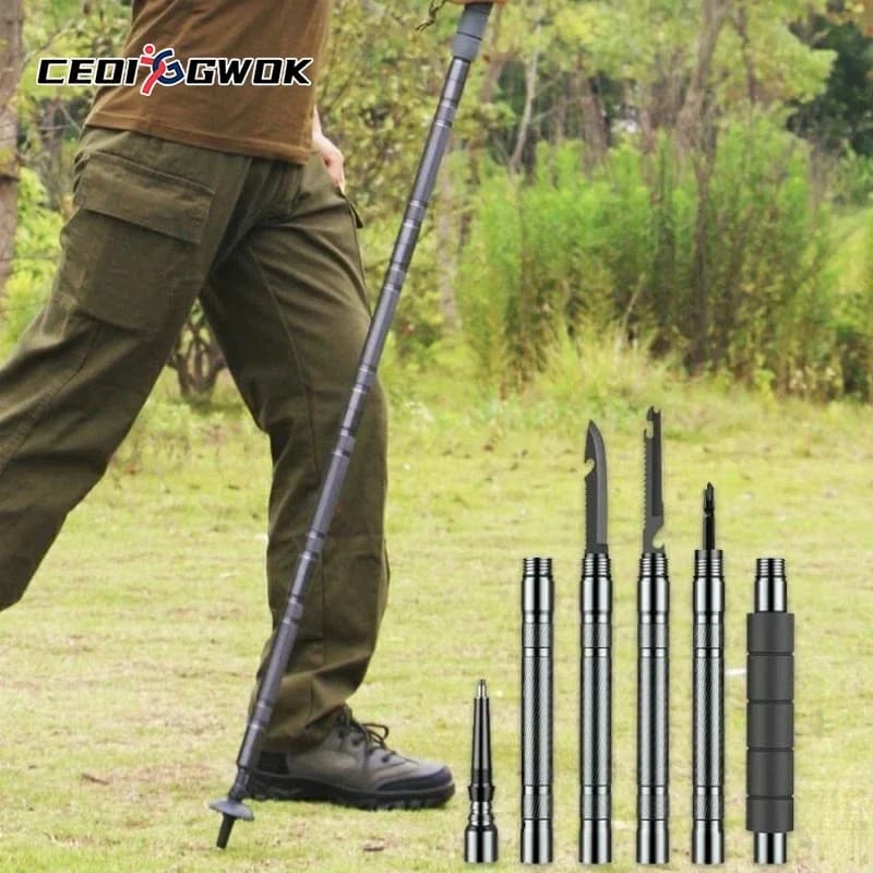 CEOI GWOK Hot Sales Walking Sticks Lightweight Compact Trekking Poles Quick Lock System Ergonomic Hiking Climbing Trekking Poles