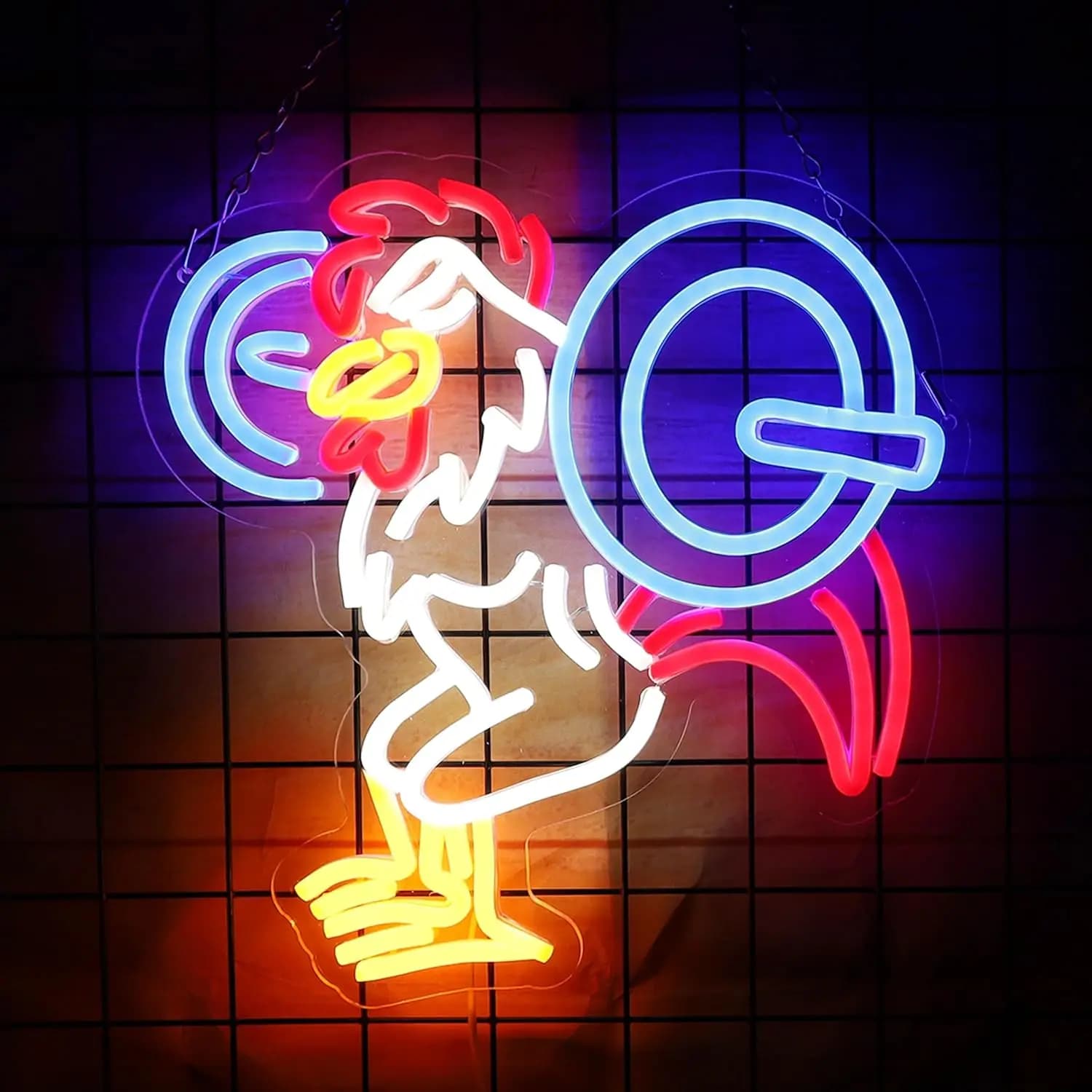 Pesi per sollevamento pollo Insegna al neon USB dimmerabile LED Insegna al neon per palestra Drink Bar Man Cave Camera da letto Negozio Sala giochi Decorazione da parete