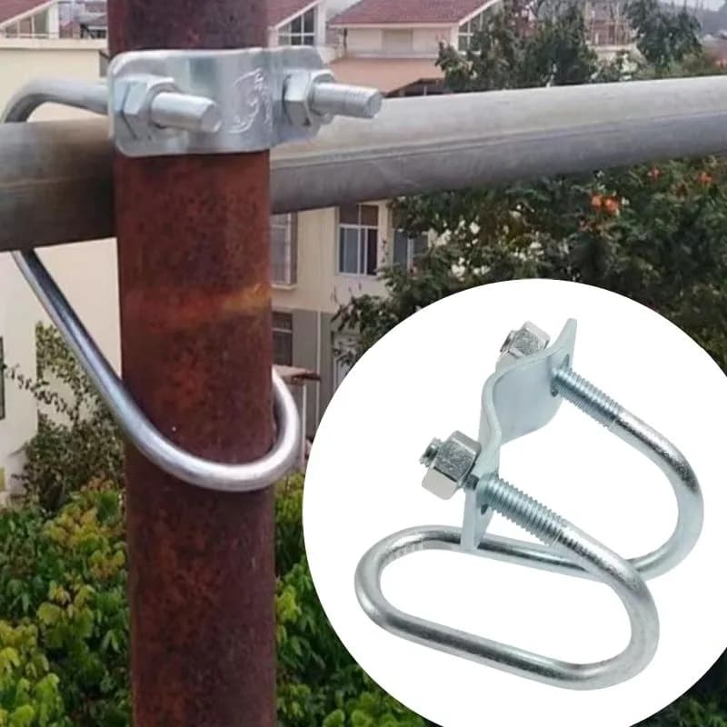 Fascetta per tubi da 6 pezzi per tubo tondo da 25 mm, doppia fissaggio con bullone a U per il collegamento del tubo dell'acqua della scuola materna, supporto per giardinaggio all'aperto...