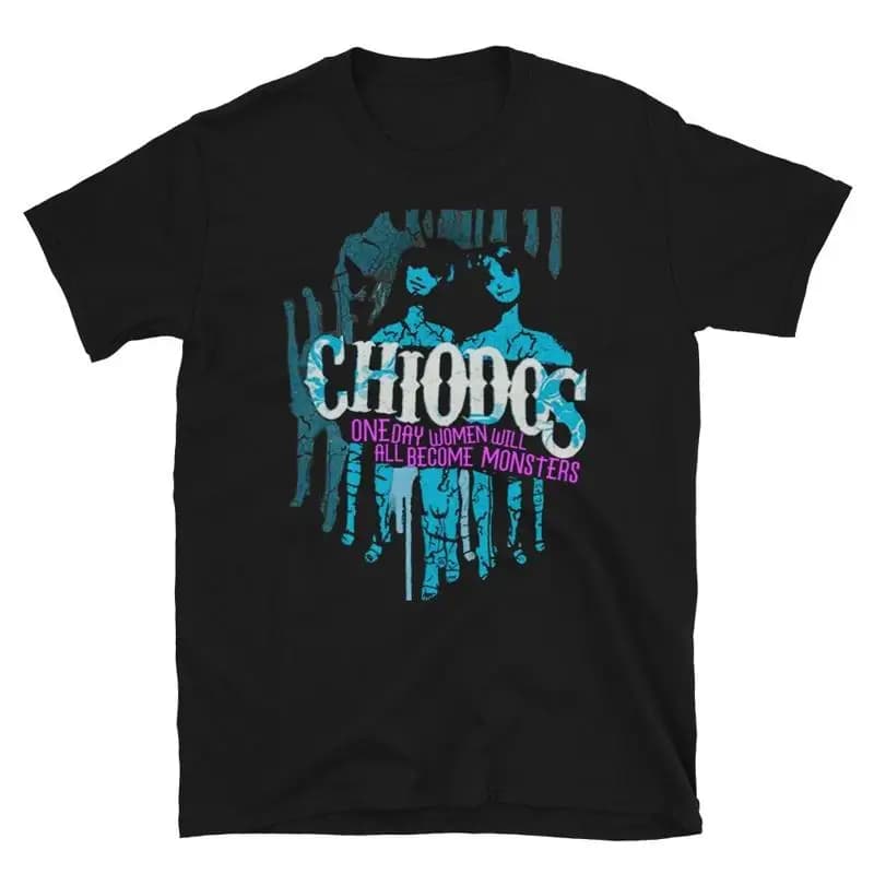 Maglietta Vtg Chiodos Band in cotone pesante nera a grandezza naturale JU192