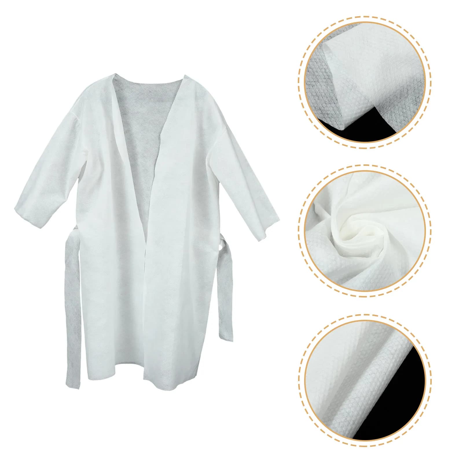 Thickened Disposable Bathrobe Premium Supple Material Individually Packaged for Hotel Guest Home Salon Travel Hygienic Use