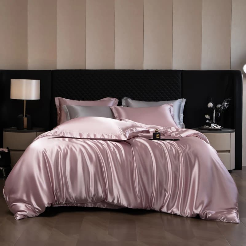 Set of natural mulberry silk bedding Cover 2 pieces Loyalty Kit king size queen size bed 4 pieces Bed linen set