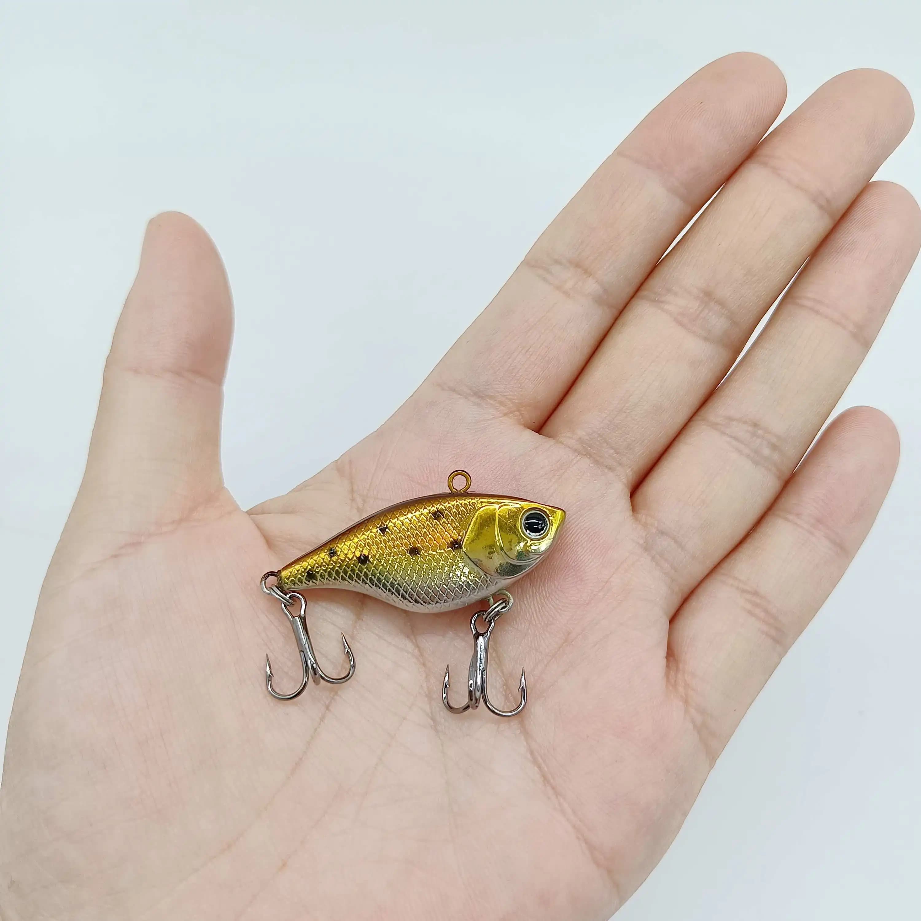 DUODUOYU 1PCS Nuoto Completo VIB Richiamo di Pesca 4.8g/40mm Esche Dure Artificiali Pesca Swimbait Gancio di Metallo Jig Silicone Affrontare