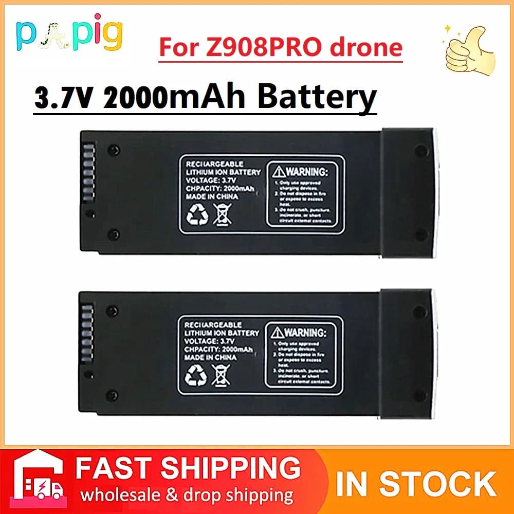 Z908 Pro Max Drone Battery 3.7V 2000mAh For Original Z908 Max Motor Brushless Battery Z908Pro RC Quadcopter Drone Accessories Parts
