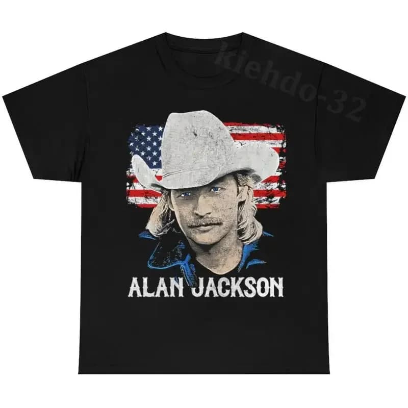 Alan Jackson Music Flag Vintage T Shirt S 5Xl