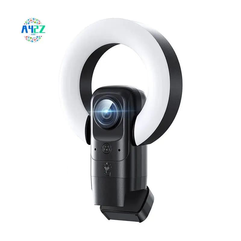 Webcam A42Z-4K con luce, webcam per PC con microfono, fotocamera USB per computer con base di supporto per spettacoli dal vivo su desktop