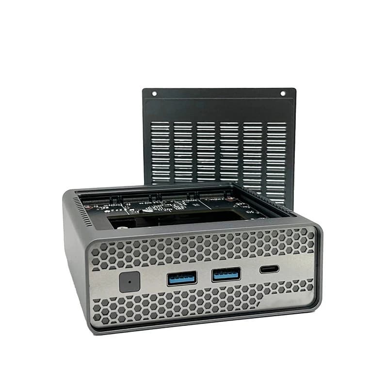 Mini PC N100 NAS con Slot M.2 NVMe PCIe 3.0 x1 – Computer Desktop per Uso Domestico, Industriale e Ufficio