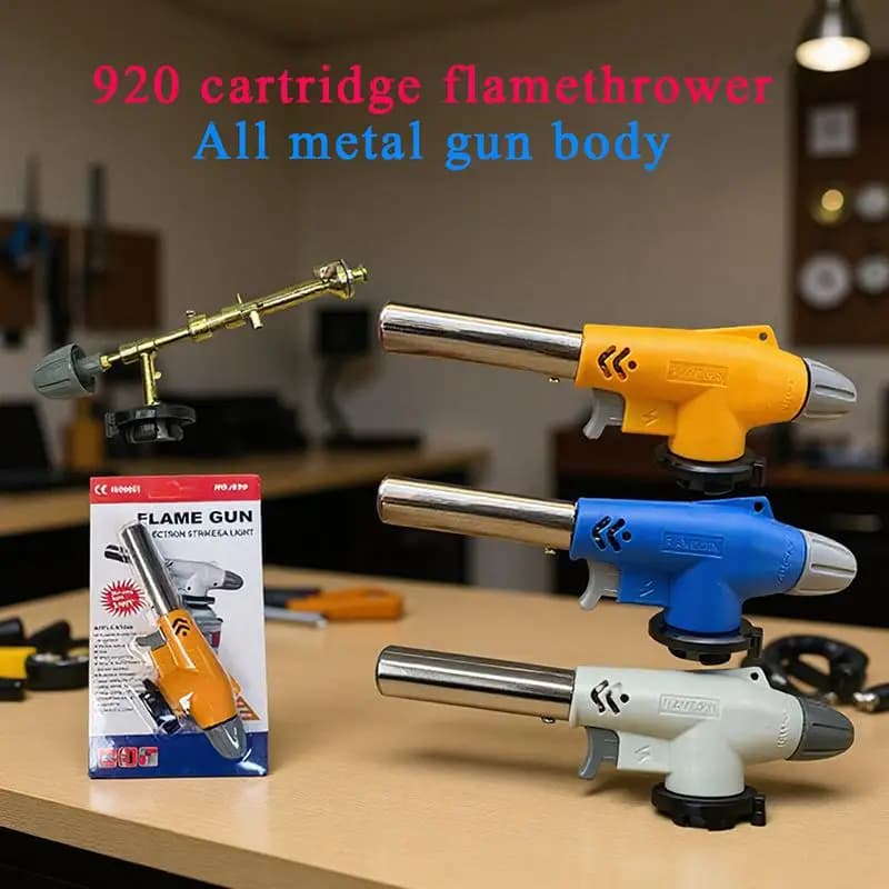 Torcia per Saldatura a Butano con Fiamma Regolabile e Accensione Automatica, Strumento Portatile per BBQ, Cucina, Saldatura, Campeggio, Riscaldamento, Artigianato, Fai-da-Te, Chef