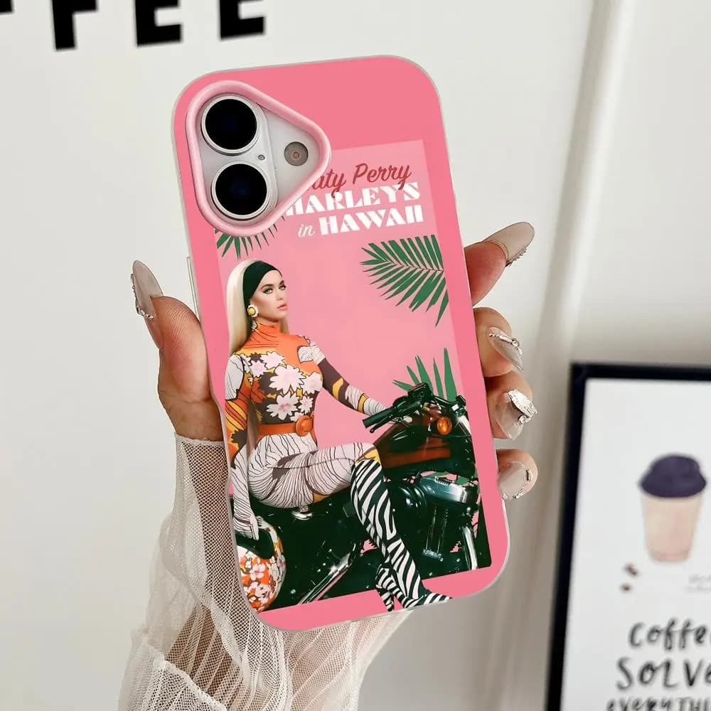 Katy Perry Phone Case for iPhone 17 16 15 14 13 12 11 Air Pro Max Plus Jelly Dual Layer Pink Cover