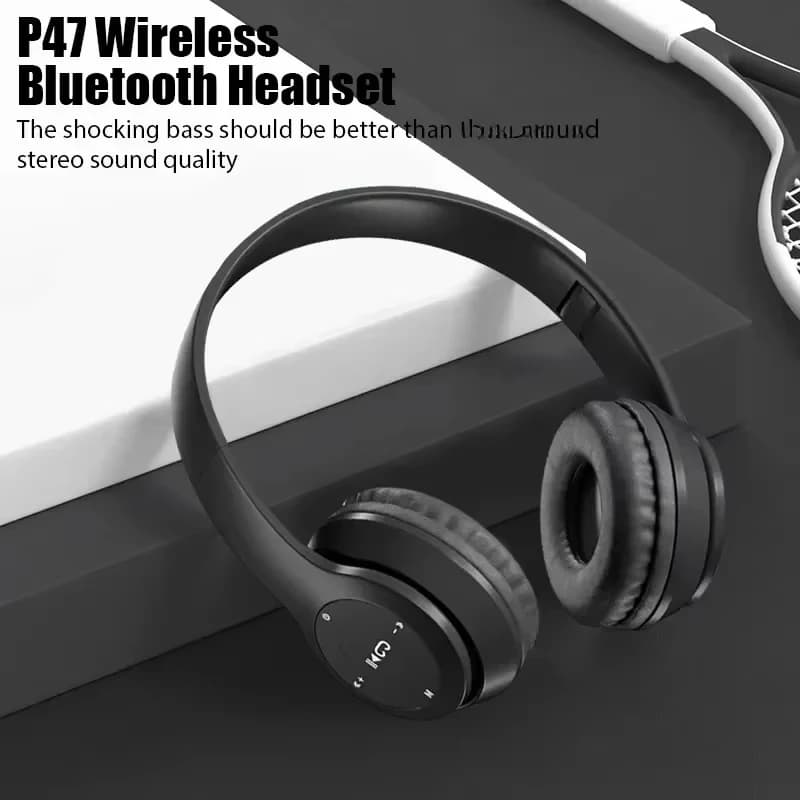 TWS Wireless Bluetooth 5.3 Headphones Over Ear HIFI Stereo Headphones Noise reduction Sports Gaming Headset Music player with microphone