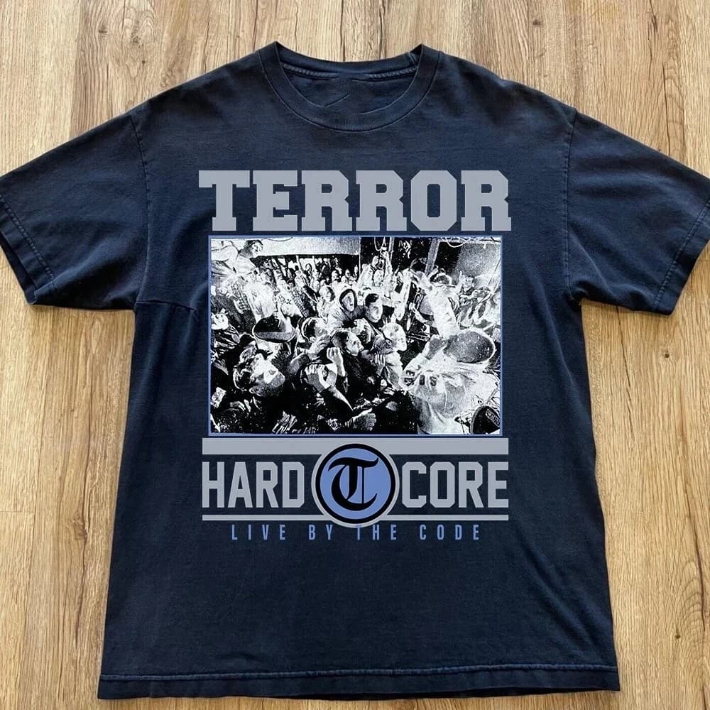 T-shirt unisex classica con stampa fan del gruppo Terror, adatta per l'uso quotidiano e per i festival musicali