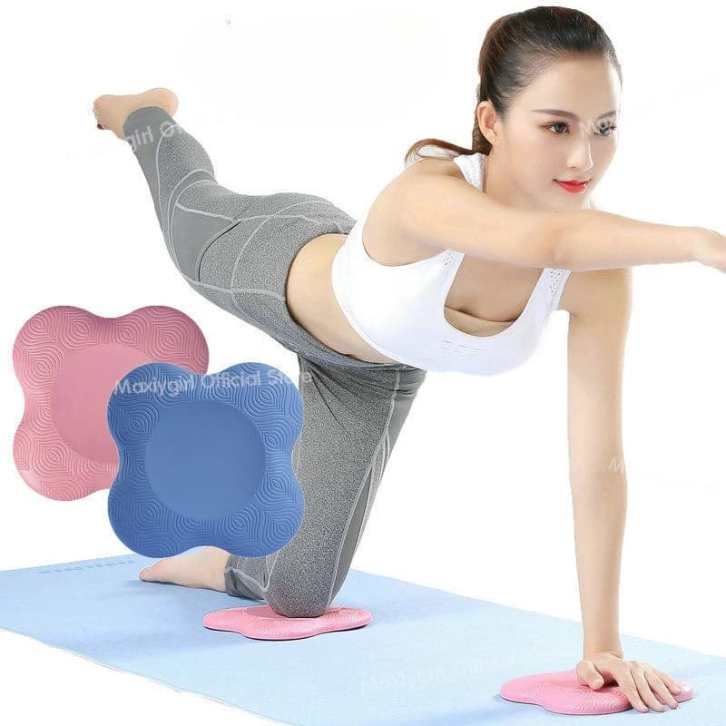 Set of 2 Pieces: Pads Padded for Yoga, Protections for Knee, Inches, Nails, Hands, Legs, Arms, Elbows, for Exercises of Balance, Fitness, Pilates, Yoga Mat, Plank