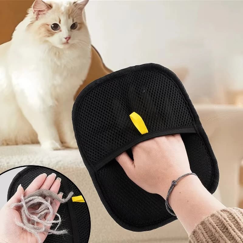 Pet Grooming Gloves Pet Hair Remover Static Dedusting Brush Removing Dog Cat Hair From Sofa Carpet Clothes Gloves Dog Supplies
