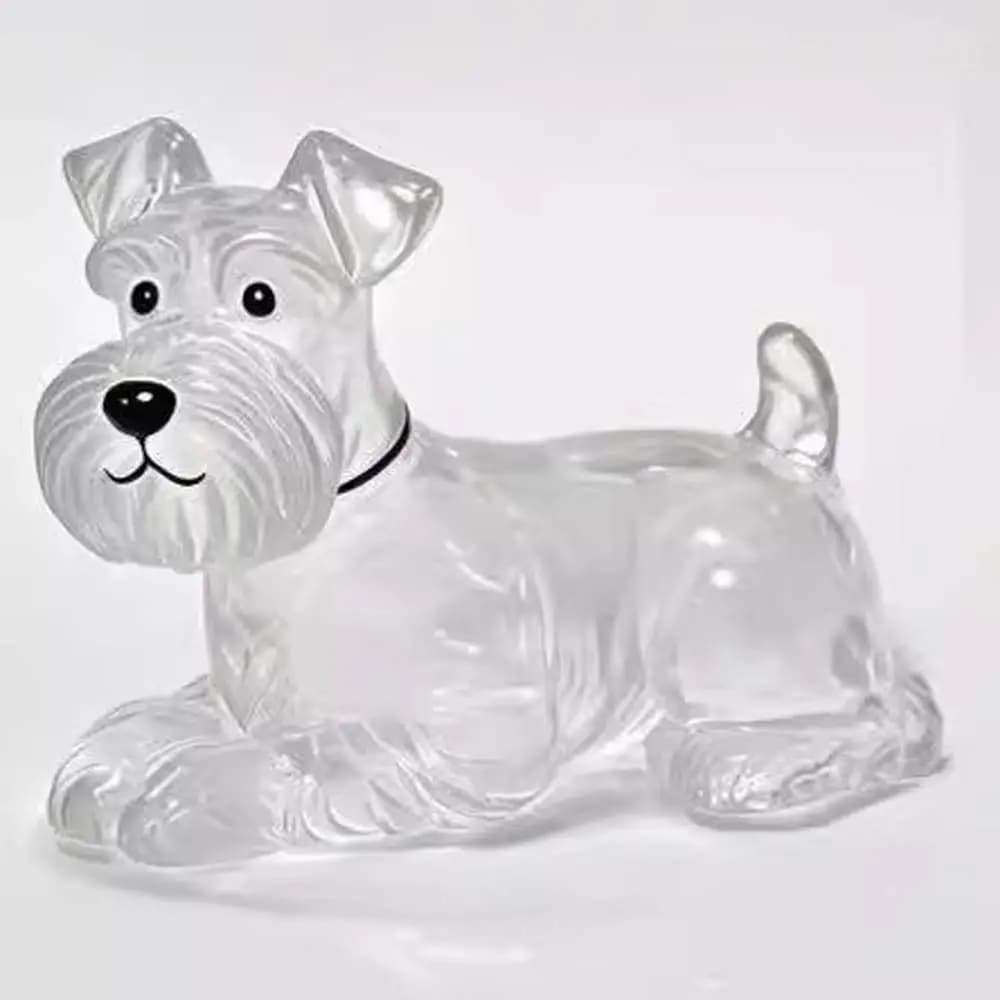 Dog Shape Dog Hair Storage Box Transparent Hair Grooming Pet Hair Keychain Keyring DIY Handmade Puppy Pendants Pet lovers