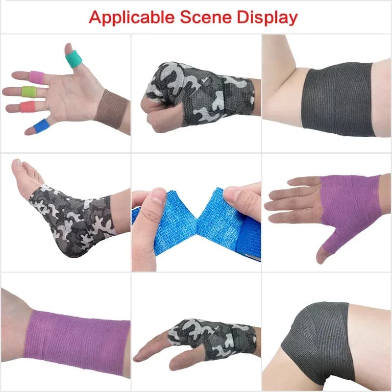 1/5/10/15pcs 7.5*4.8m Non Woven Elastic Self Adhesive Bandage first aid kit Cohesive Bandage for Sports Fixing Finger Wrist Leg