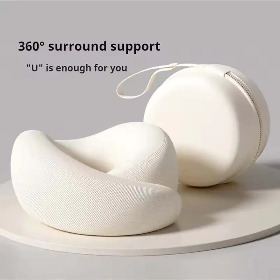 Cuscino per il Collo in Memory Foam con Supporto per la Testa, Protezione per il Collo da Campeggio, Morbido Supporto per la Testa in Memory Foam