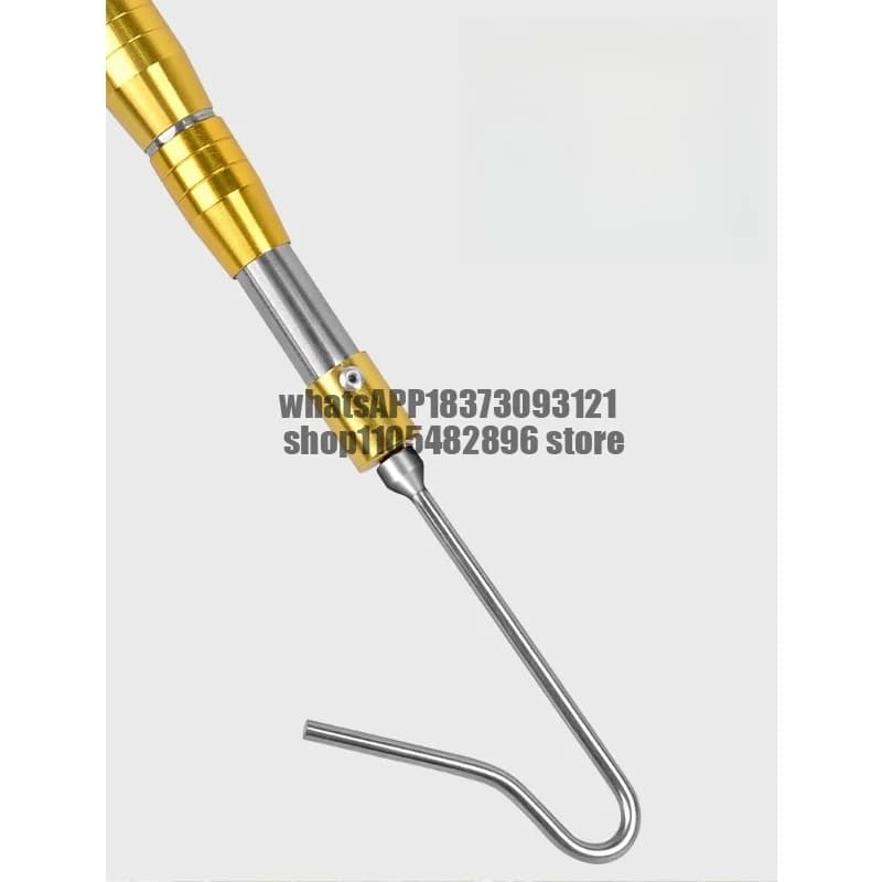 Telescopic rod tool hook locust flower picking hook scissors hook clip and pick elm seeds from high altitude