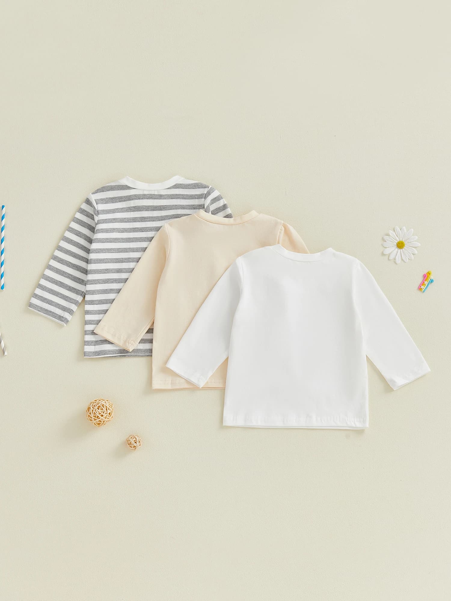 Girl's suit 3 fashionable pieces for newborn, pullover and strap leggings with round neck sleeves and autumn fashion floral print