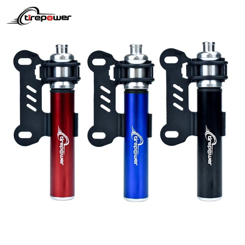 Pompa da bicicletta portatile Tirepower ad alta pressione con tubo flessibile MTB bici da strada valvola Schrader Presta gonfiatore da ciclismo