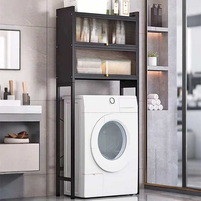 Floor Standing Storage Cabinet Space Saver Bathroom Organizer Multi-Tier Shelf for Laundry Room Washing Machine Storage Rack
