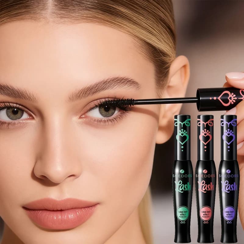 Waterproof black eyeliner, durable formula, not easy to droop, thick and curved eyelash effect, suitable for Halloween makeup, contains vegetable shark